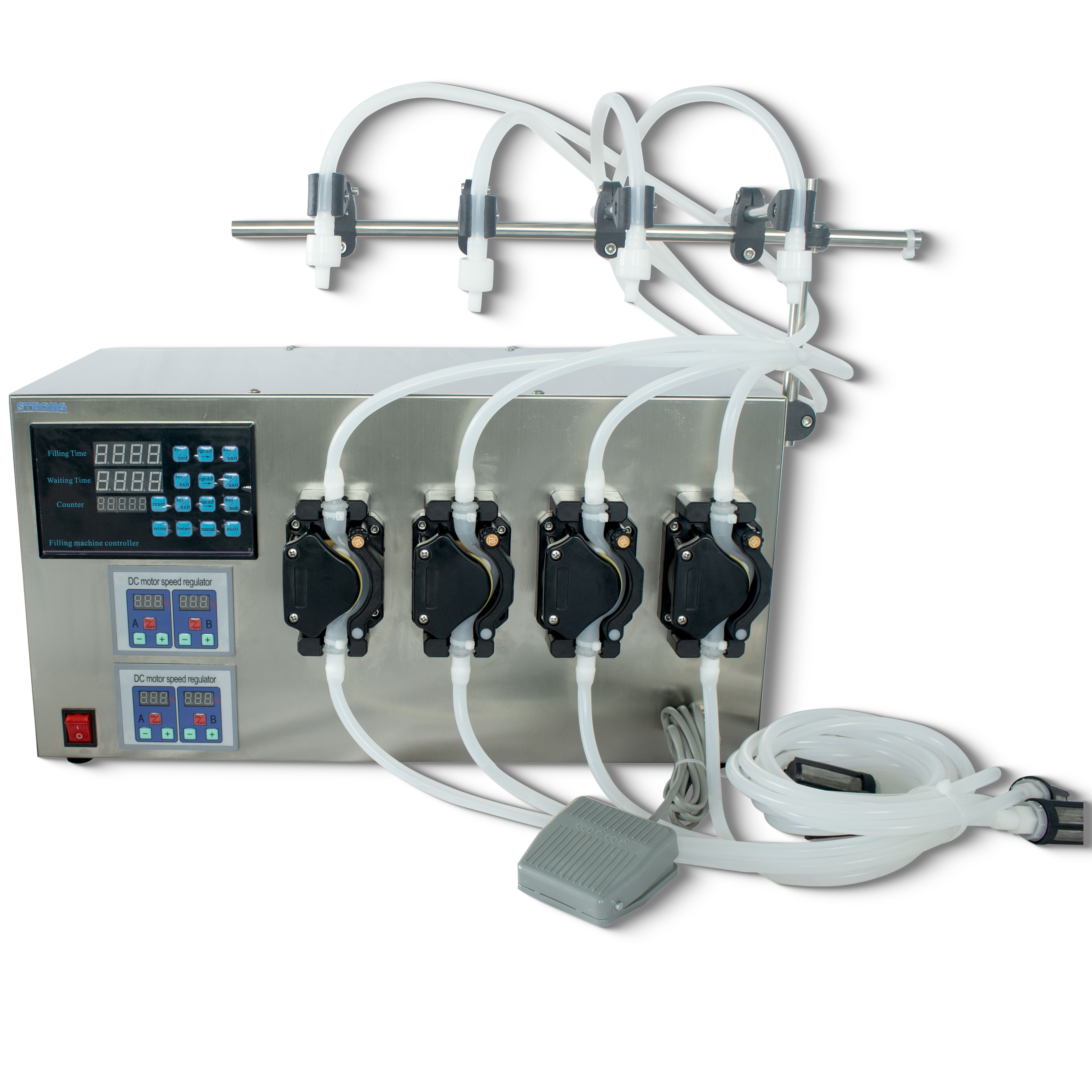 Four Heads Peristaltic Pump Liquid Filling Machine