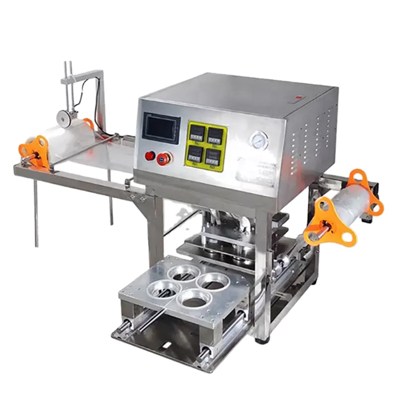 4 Cup Boba Milk Tea Juice Jelly Cup Sealing Machine