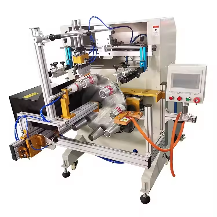 Automatic Jelly Cup Milk Tea Cup Screen Printing Machine