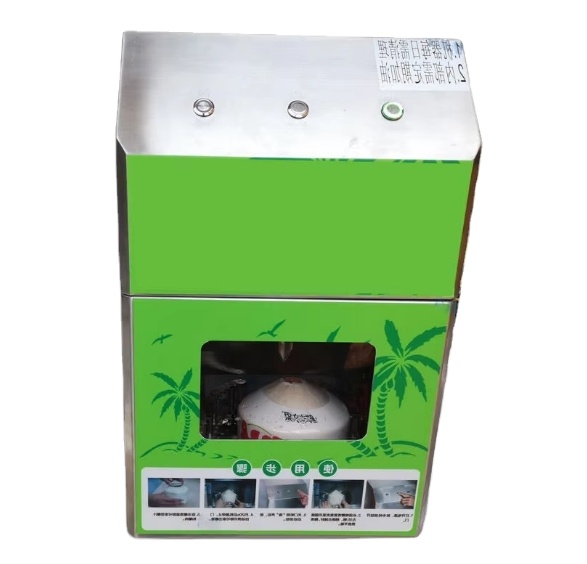 Green Coconut Opening Machine Coconut Cover Cutting Opener Stainless Steel Young Straw Hole Opening Machine