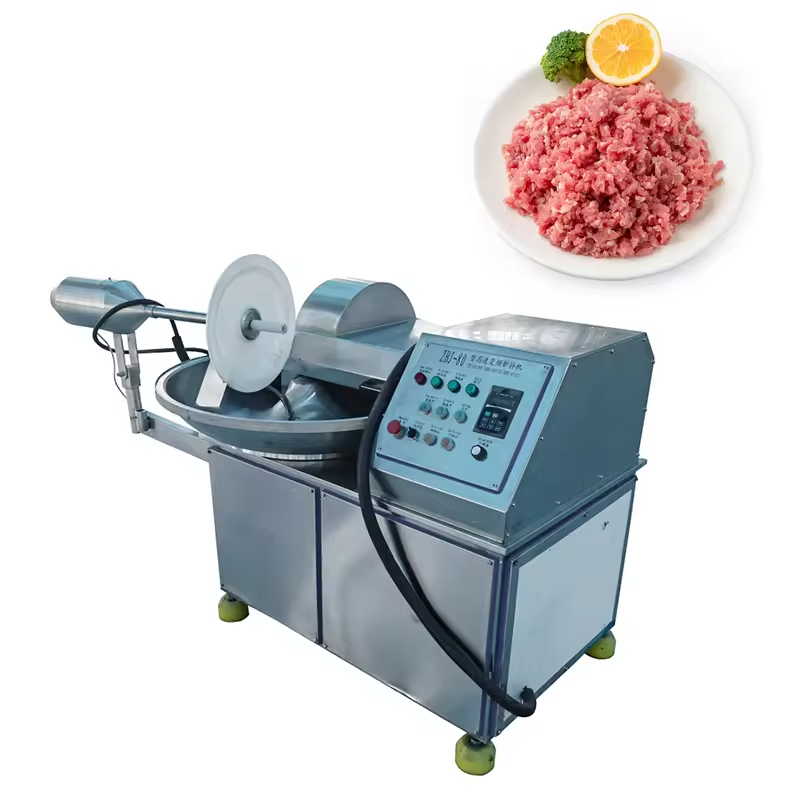 40L 80L Sausage Meat Vegetable and Chicken Bowl Cutter Chopper Mixer Machine Automatic Meat Bowl Cutting Machine
